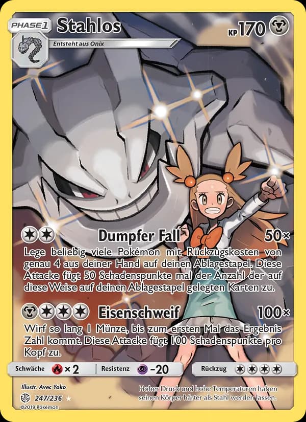Stahlos card in German