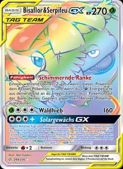 Bisaflor & Serpifeu GX card in German