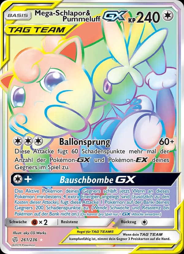 Mega-Schlapor & Pummeluff GX card in German