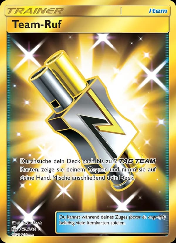 Team-Ruf card in German