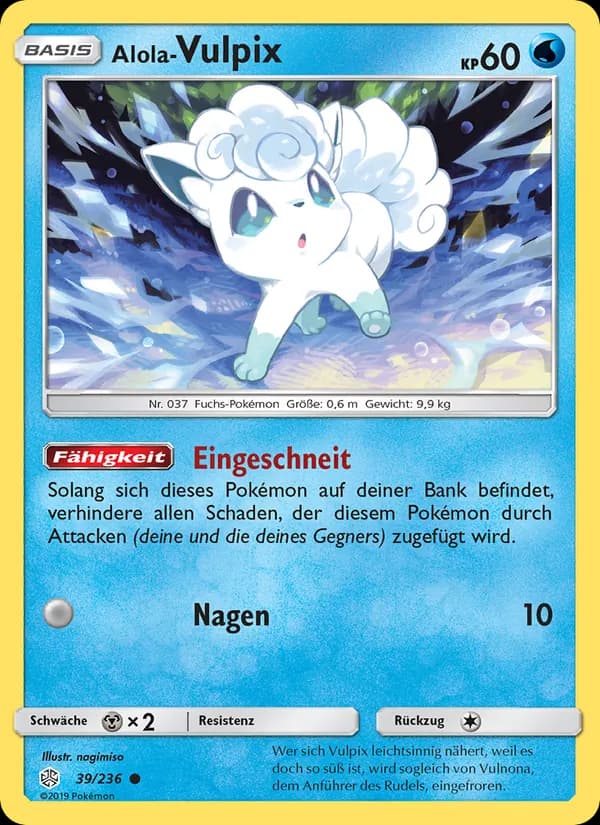 Alola Vulpix card in German