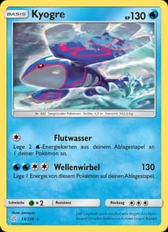 Kyogre card in German