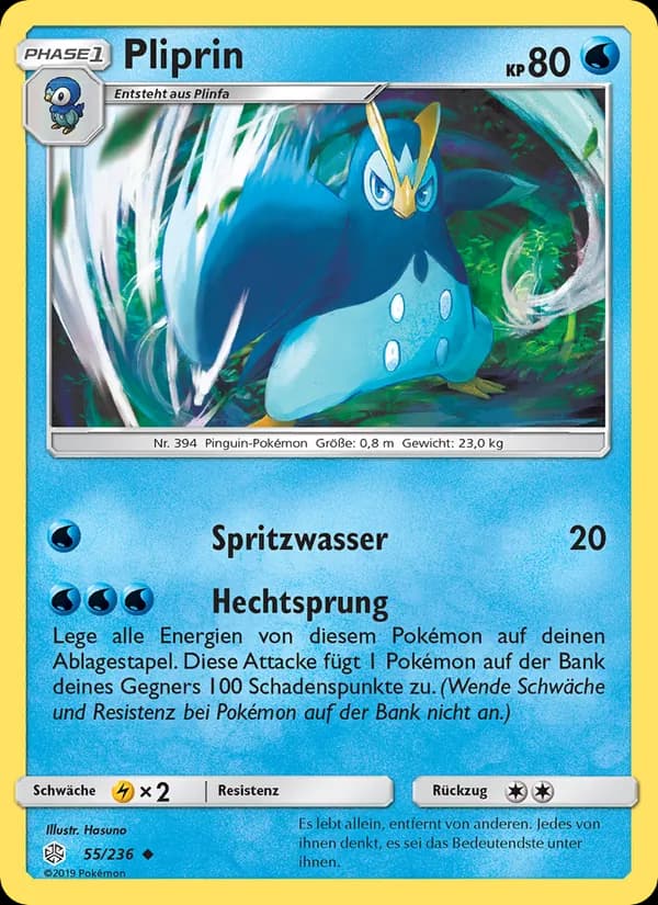 Pliprin card in German