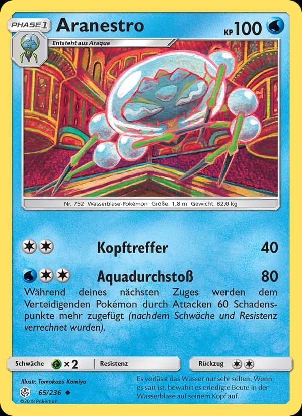 Aranestro card in German
