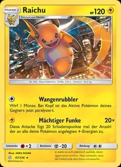 Raichu card in German