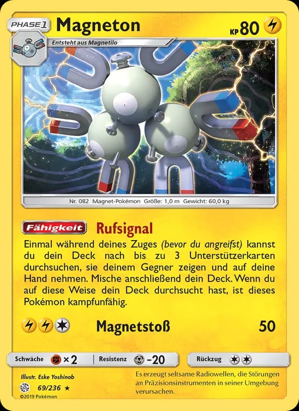Magneton card in German