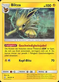 Blitza card in German