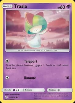 Trasla card in German