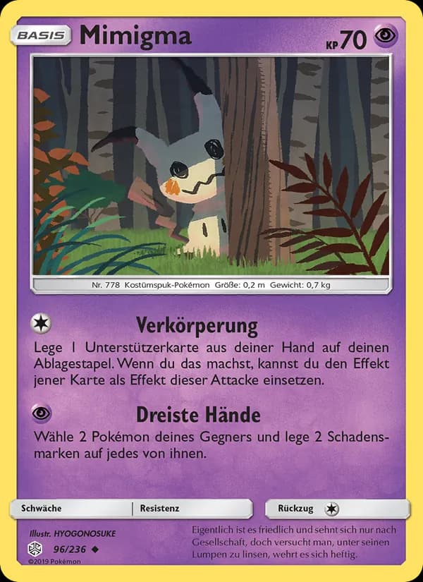 Mimigma card in German