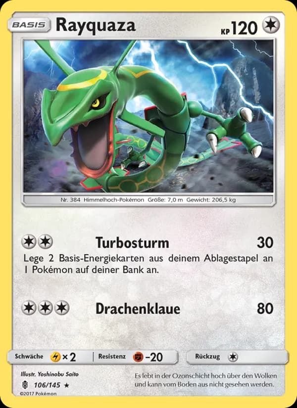 Rayquaza card in German