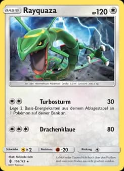 Rayquaza card in German
