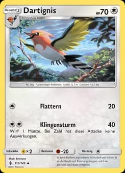 Dartignis card in German
