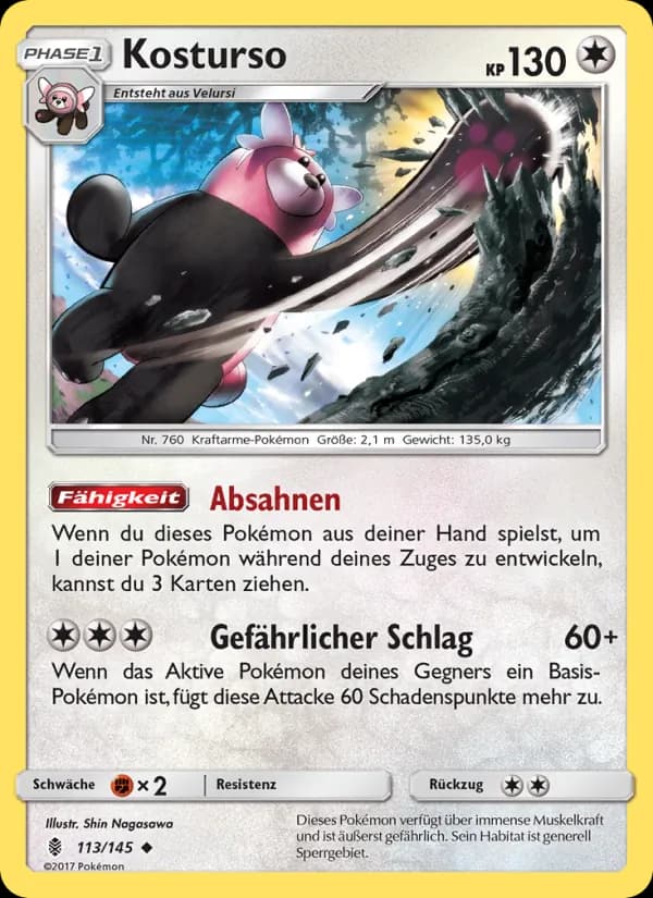 Kosturso card in German