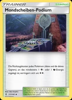 Mondscheiben-Podium card in German