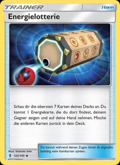 Energielotterie card in German