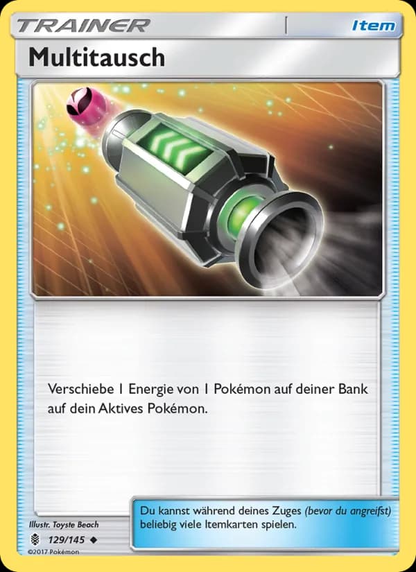 Multitausch card in German