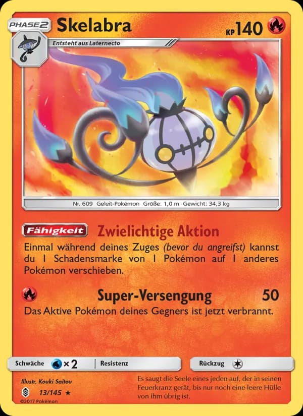Skelabra card in German
