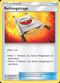 Rettungstrage card in German