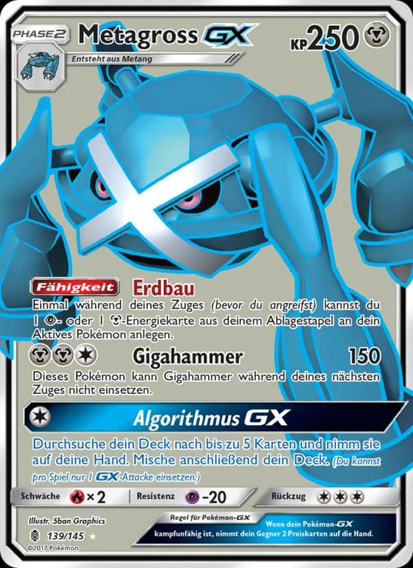 Metagross GX card in German