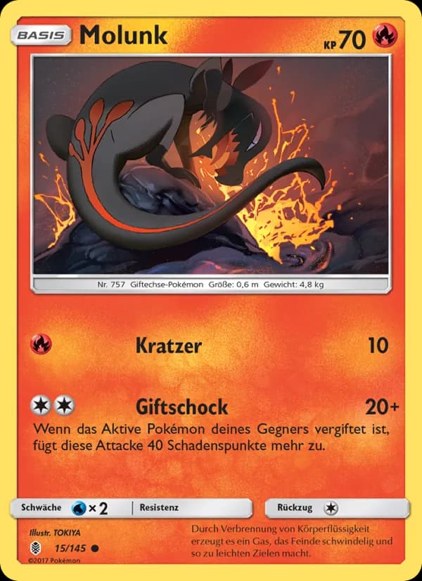 Molunk card in German