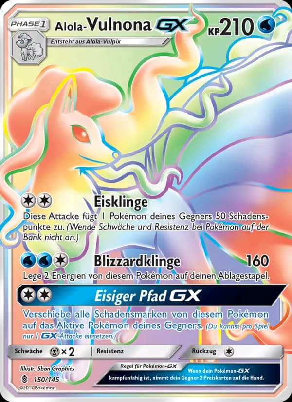 Alola Vulnona GX card in German