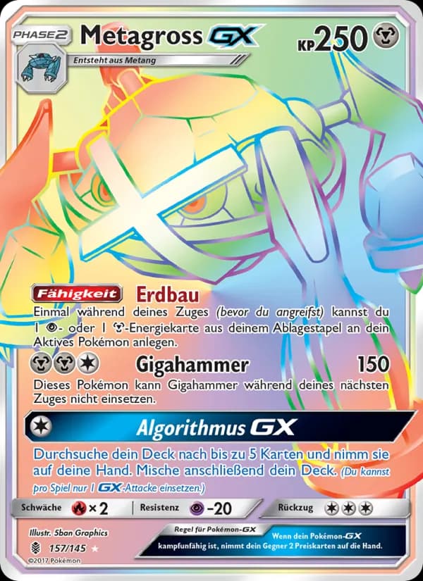 Metagross GX card in German