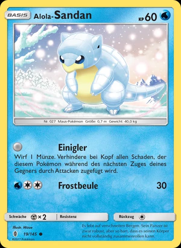 Alola-Sandan card in German