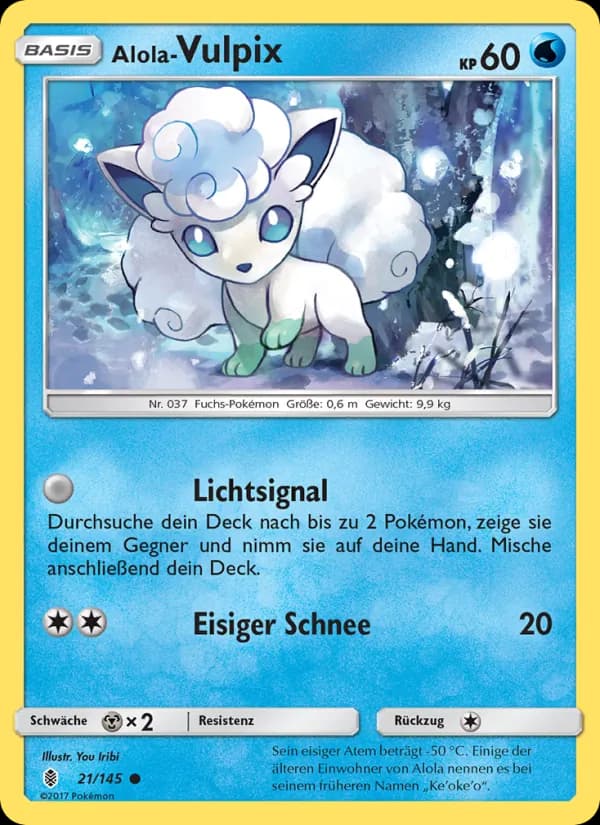 Alola Vulpix card in German