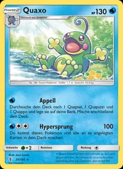 Quaxo card in German