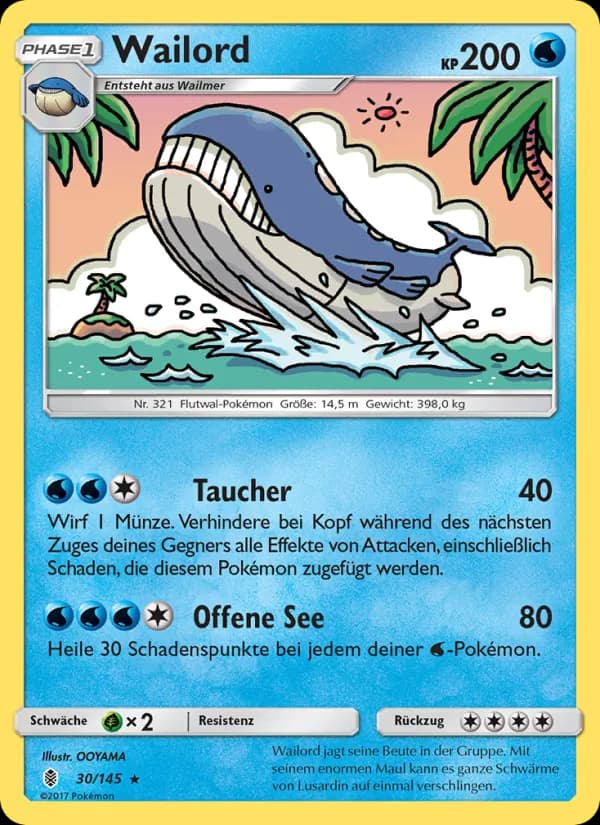 Wailord card in German