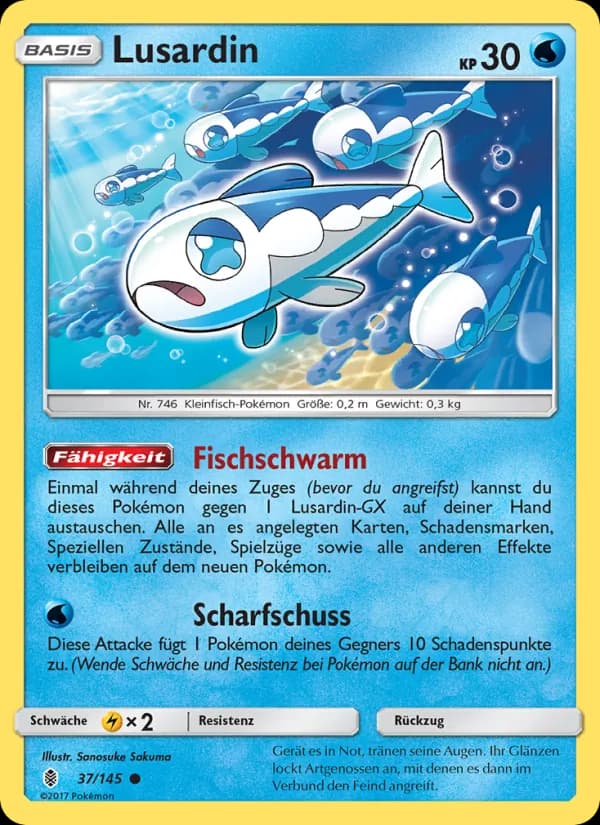 Lusardin card in German
