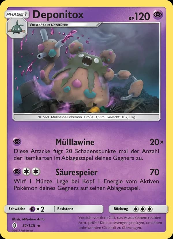Deponitox card in German