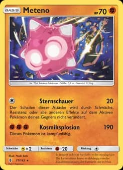 Meteno card in German