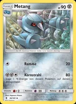 Metang card in German