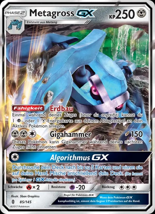 Metagross GX card in German