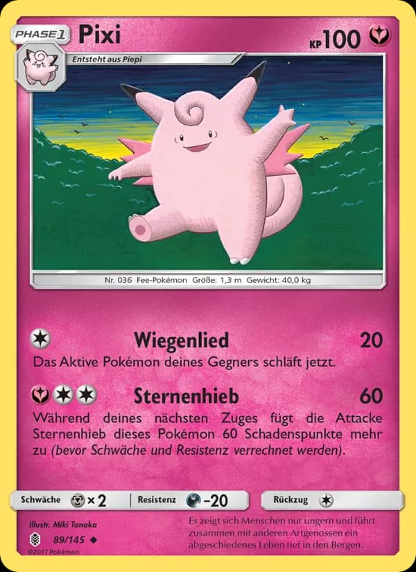 Pixi card in German