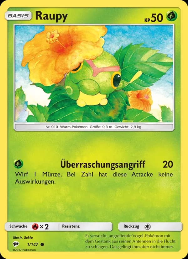 Raupy card in German
