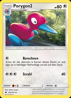 Porygon2 card in German