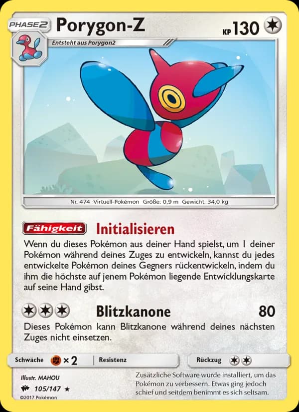 Porygon-Z card in German