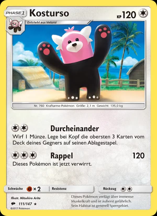 Kosturso card in German