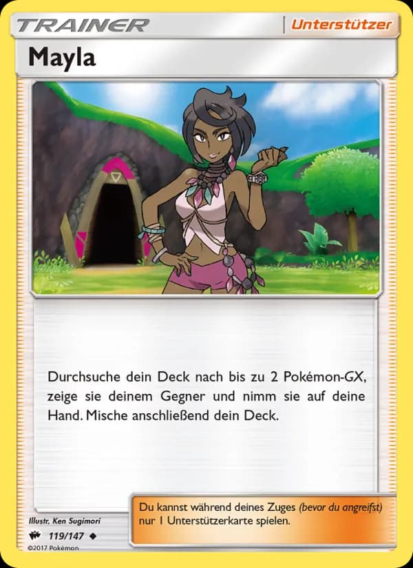 Mayla card in German