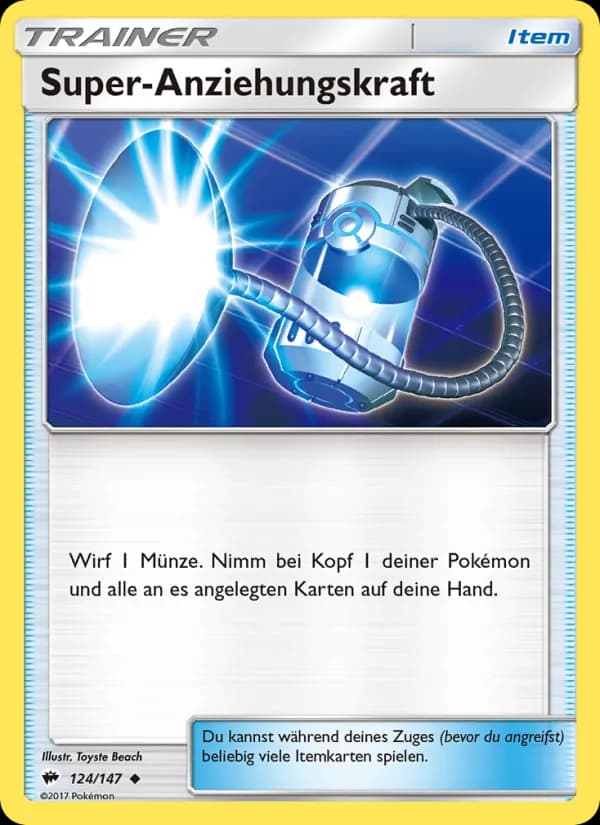 Super-Anziehungskraft card in German