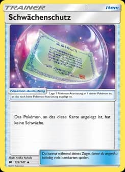 Schwächenschutz card in German