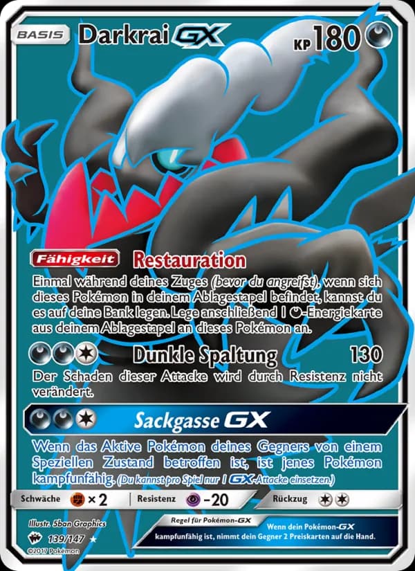 Darkrai GX card in German