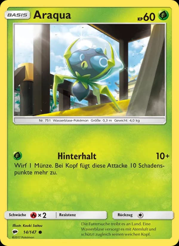 Araqua card in German