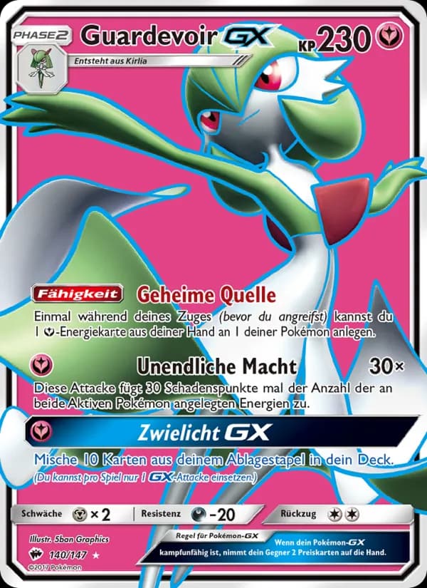 Guardevoir GX card in German