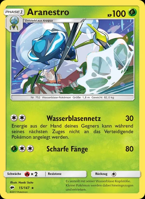 Aranestro card in German