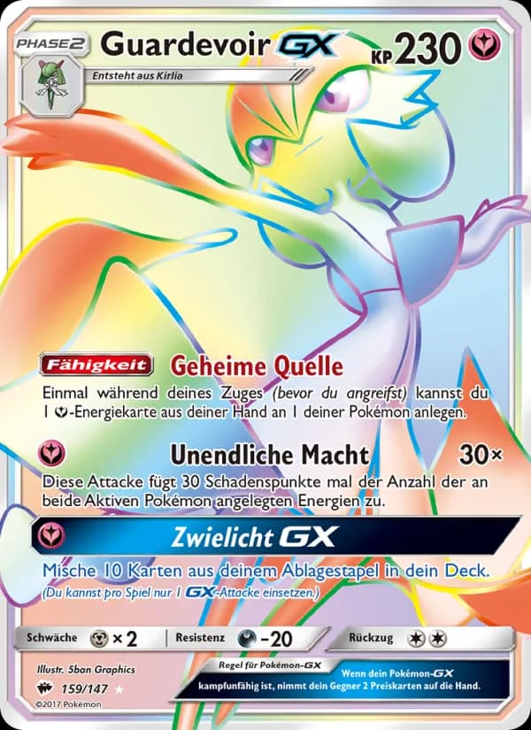 Guardevoir GX card in German