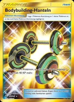 Bodybuilding-Hanteln card in German