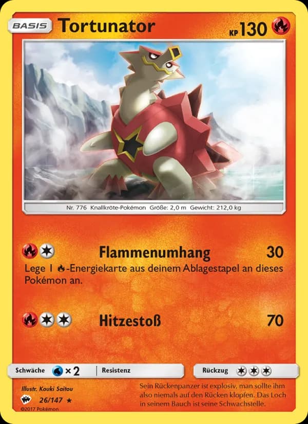 Tortunator card in German
